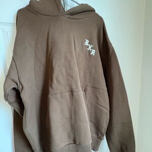 BORN X RAISED Brown Hoodie with White Logo